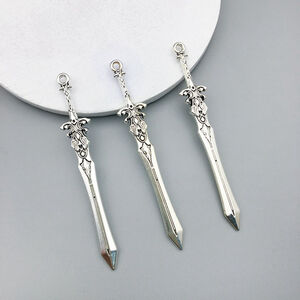 Royal Guardian's Sword Alloy Pendant Charm for Jewelry, Crafts & Cosplay NWT